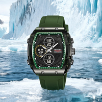 SKMEI 2602 Luxuriöse Neue Design Dual-Zeit Chronograph mit Alarm Modische Digitale Wasserdichte 5BAR Sportuhr mit Nylonarmband