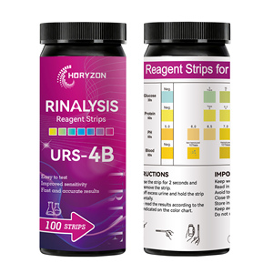 Bandelettes réactives URS-4B pour analyse d'<span class=keywords><strong>urine</strong></span> à domicile, multiparamètres, pour le glucose, le pH, les protéines et le sang - Product Image 2
