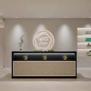 Wabi-sabi tienda de <span class=keywords><strong>ropa</strong></span> para el hogar bar ratán tejido simple japonés <span class=keywords><strong>y</strong></span> coreano mostrador de recepción salón de belleza mostrador de recepción - Product Image 6