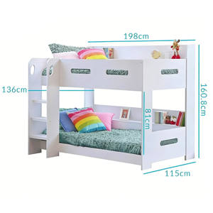 Cama litera de madera maciza para niños, muebles infantiles, cama litera con escaleras, cama litera doble de madera - Product Image 6