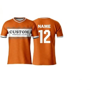 Camiseta de Fútbol Personalizada para Hombre, Cuello en V, Manga Corta, Transpirable, Poliéster, Impresión Sublimada, Corte Regular para Adultos - Product Image 2