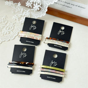 Barrettes à cheveux élégantes en acétate coréen pour filles, lot de 3 pour femmes - Product Image 1
