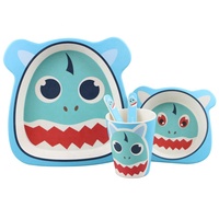 Vaisselle en bambou pour enfants, vente directe depuis l'usine, avec bol, assiette, fourchette, ensemble de vaisselle pour le Camp