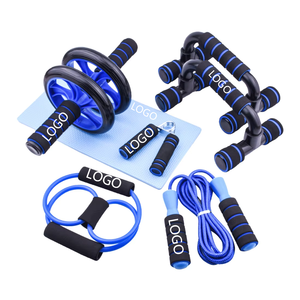 XLAN Ensemble de 7 pièces : Roue abdominale, support de pompes, ensemble d'entraînement multifonctionnel, petit kit de <span class=keywords><strong>fitness</strong></span> pour la maison - Product Image 1