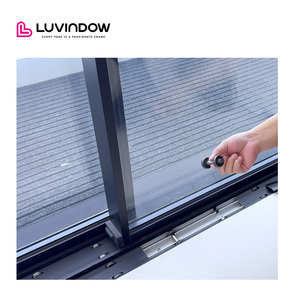 Premium Ultra sottile porta scorrevole con telaio a doppio vetro di sicurezza temperato taglio termico a bassa manutenzione - Product Image 2