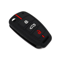 Pour Audi A3A4 Porte-clés de voiture pliable à 3 boutons Style nid d'abeille haut de gamme Nouveau boîtier de clé de voiture en silicone Fabriqué en Chine En stock