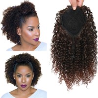 Queue de cheval bouclée afro avec cordon de serrage, extensions de cheveux pour femmes noires