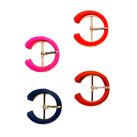 Boucles de ceinture et accessoires de chaussures pour femmes, style tendance, avec plaqué or/argent multicolore en acrylique