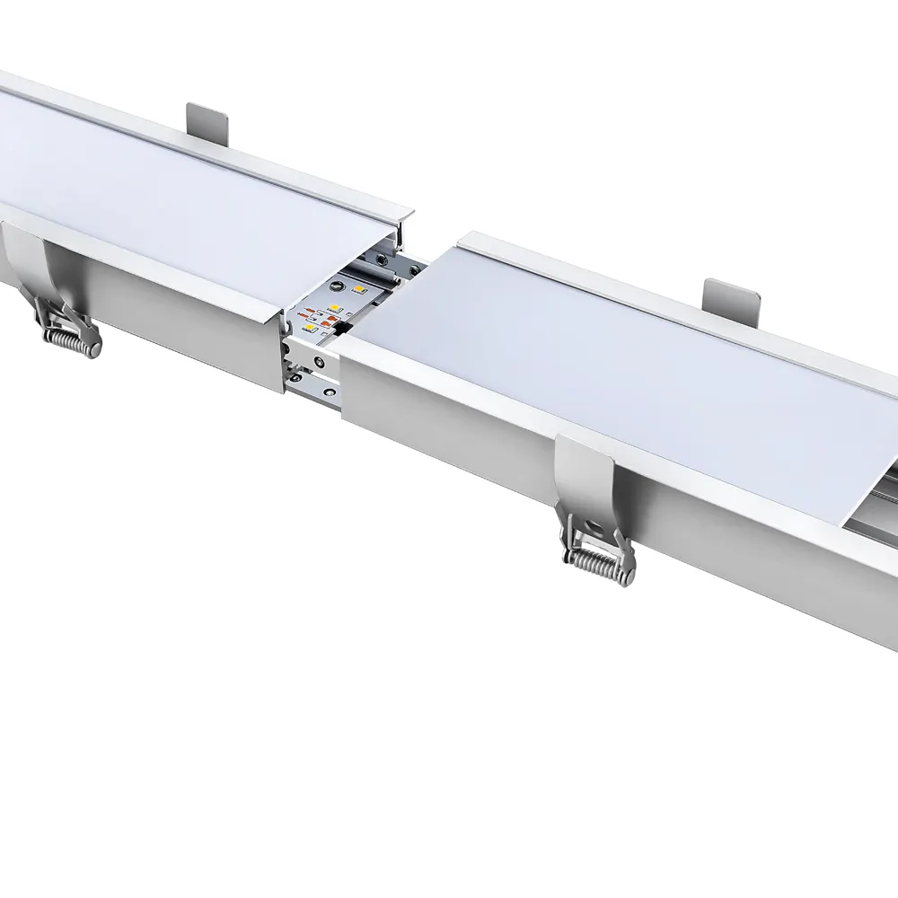 Luz LED lineal empotrada de diseño simple moderno con 2 pies/4 pies/6 pies/8 pies