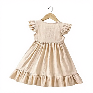 Abito Casual di Alta Qualità per Bambina, Stile Occidentale, Manica Corta, Lunghezza Lunga, per Estate e Autunno - Product Image 2