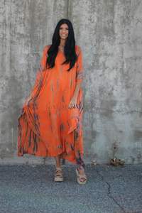 Nouvelle Robe de Plage Tie-Dye Faite à la Main 2026, Kaftan Bohème, Cache-Maillot en Coton, Longue Robe Kaftan pour Femme, Ensembles de Robes Maxi - Product Image 4