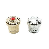 Flacon de parfum en verre vide de luxe en forme de cœur de 50 ml, flacons de parfum de luxe en forme de cœur avec couvercle en forme de couronne
