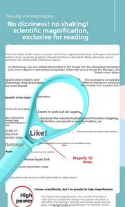 Loupe à main légère à double lentille 3x60mm portable pour la lecture de journaux - Product Image 6