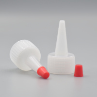 Approvisionnement d'usine 24/410 longue buse en plastique compte-gouttes 24mm rouge haut bouchon pressant Ketchup bouchon de bouteille colle bec couvercle de bouteille