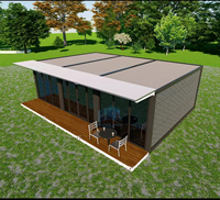 Eco-Chic Espace de vente au détail modulaire Conteneur d'expédition Boutique Panoramas à parois de verre Pont en bois Retraite pour appartements Gymnases Inspiré