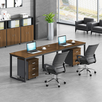 Postes de travail de bureau personnalisables, bureaux d'ordinateur en bois avec armoires de rangement, mobilier commercial pour bureaux et écoles