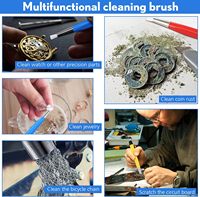 Ensemble de brosses à gratter, brosses de préparation de type stylo avec embouts de remplacement en acier, laiton, fibre de verre, nylon pour bijoux, montres