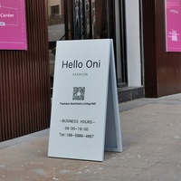 Support publicitaire créatif pliable sur pied pour l'extérieur, personnalisé et tendance, idéal pour les cafés