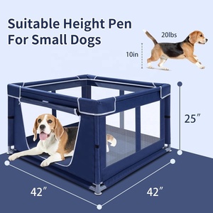 Küçük evcil hayvanlar için yavru oyun parkı kapalı, 42x42x25 inç, köpek kapısı ile hayvan kafesi, taşınabilir Oxford kumaş Pet egzersiz kalem - Product Image 6