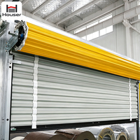 Porte enroulable en acier jaune personnalisée avec serrure de sécurité pour entrepôt industriel et entreprise de mini-entreposage