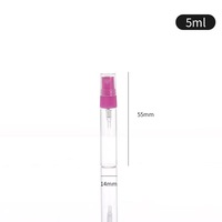 Flacon pulvérisateur de parfum en verre à bouchon à vis rond, en gros, 2ml 3ml 5ml 10ml, vide, rechargeable, portable, mini flacon échantillon