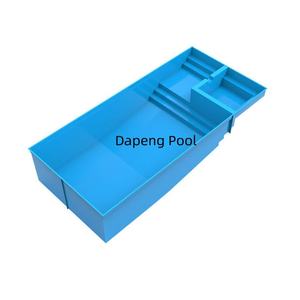 <span class=keywords><strong>Piscine</strong></span> Spa Autoportante en Fibre de Verre Bleue pour Enfants, Durable, Extérieure, Facile à Installer, Peut Accueillir de Petits Bateaux - Product Image 4