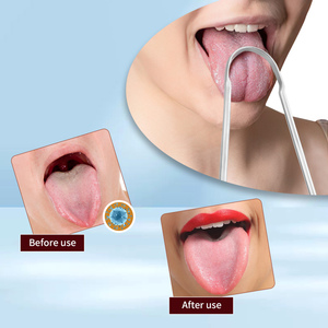 Grattoir de <span class=keywords><strong>langue</strong></span> professionnel en acier inoxydable pour éliminer <span class=keywords><strong>la</strong></span> mauvaise haleine, outil d'hygiène buccale, nettoyeur de <span class=keywords><strong>langue</strong></span> avec étui de voyage - Product Image 4