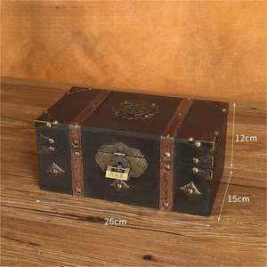 새로운 빈티지 리벳 디자인 보관함 WBH36 목걸이 보석 중세 보관함 수제 나무 보물 상자 기념품용 - Product Image 3