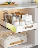 Support coulissant en métal multifonctionnel et peu encombrant pour la cuisine, l'évier de la salle de bain et le rangement des épices.