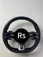 Accessoires intérieurs pour volant en fibre de carbone sur mesure pour Mercedes-Benz Classe A, Classe C, Classe E, C63, W204, W212, W214, W218