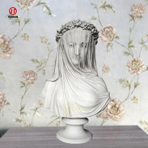 <span class=keywords><strong>Statue</strong></span> de buste en <span class=keywords><strong>marbre</strong></span> classique à prix d'usine avec fille à <span class=keywords><strong>voile</strong></span> en vente - Product Image 3