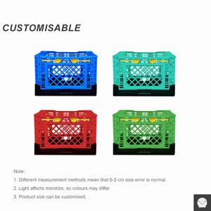 Tianyu T750D Portable 40L Collapsible <b>Crate</b> Adjustable Handles 40kg Capacity Durable PP Metal Construction Eco-Friendly for - Product Image 4