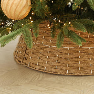 2025 nuevo diseño conjunto de decoraciones navideñas árbol de PVC con estrella/escamas/bolas/oropel/adornos de falda de árbol - Product Image 5