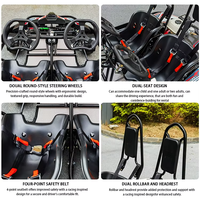 Kart de course 2 places 2026 Pro pour parc d'attractions et location en club – Gokart de course deux places haute sécurité pour adultes et adolescents – Conception de buggy de location