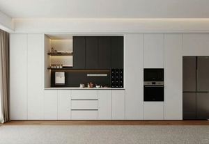 Armoire de salle à manger en bois, armoire de rangement moderne et écologique pour machine à café, salon, rangement pour thé, eau et vin - Product Image 2