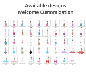 حامل مفاتيح مخصص لمرطب الشفاه، غطاء سيليكون لإصلاح الشفاه، إكسسوار لأغطية مرطب الشفاه بحجم 0.55-0.7 بوصة - Product Image 5