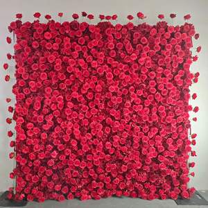 لوحة خلفية ثلاثية الأبعاد عالية الجودة من الحرير الصناعي على شكل وردة، قماش قابل للطي مخصص لديكور حفلات الزفاف وهدايا عيد الحب - Product Image 1