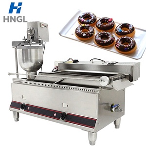 Machine à donuts double rangée indépendante, automatique, <span class=keywords><strong>gaz</strong></span>/électrique, friteuse en acier inoxydable 304, 29L d'huile, 7L de bac de collecte, 110V 220V - Product Image 1