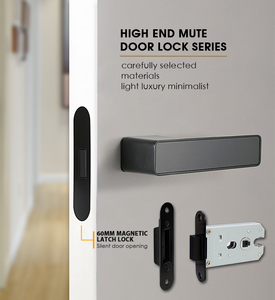 Cerradura Ecológica para <span class=keywords><strong>Puerta</strong></span>, Moderna y Sencilla, Manija de <span class=keywords><strong>Puerta</strong></span> para Dormitorio, Cerradura Magnética Minimalista para Interiores - Product Image 3