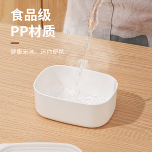 Food Storage Containers Rectangle Clip On Lid Microwaveable Freezerable For Travel Solid Color 100G Portioned Lunch Box - Product Image 2