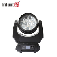 TOPLED Lampu Sorot Bergerak Mini LED Zoom Profesional 12x10W RGBW 4in1 5-60 Fokus Bermotor DMX Pencahayaan Panggung Aluminium
