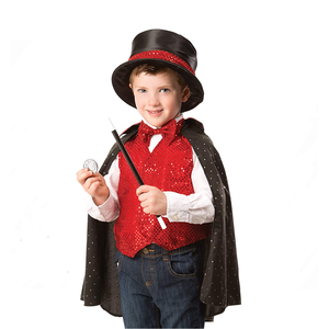 Ensemble de déguisements de <span class=keywords><strong>magicien</strong></span> pour enfants Chapeau haut de forme de <span class=keywords><strong>magicien</strong></span> noir adulte <span class=keywords><strong>Cape</strong></span> et gant - Product Image 4