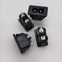 Conector Adaptador de Corriente CA Tipo C8 DB-8 LH-8, Enchufe Hembra para Montaje en Panel Tipo Tarjeta