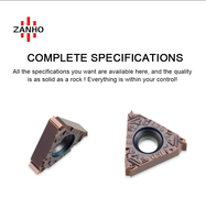 ZANHO PVD Coated Carbide Threading Inserts 16ER 11W 16ER14W 16IR I1.5ISO 1.25ISO Insert for Machine Tool Cutting