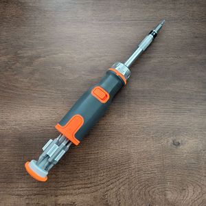 Ratcheting <b>Screwdriver</b> Set 12 In 1 Industrial Grade Cross Phillips Bit Anti Slip Handle Matte Finish For Home Use - Product Image 2