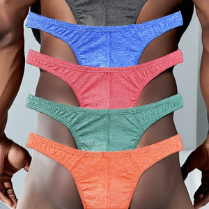 กางเกงในชายแบบ Thong รุ่นใหม่ปี 2023 ขายส่ง ผ้าฝ้าย เนื้อนุ่ม ยืดหยุ่น ระบายอากาศดี ทรง Y-Back เอวต่ำ ช่วยเสริมสร้างความเซ็กซี่ - Product Image 2