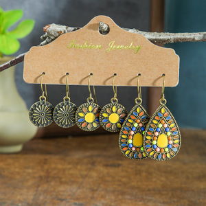 <span class=keywords><strong>Orecchini</strong></span> <span class=keywords><strong>pendenti</strong></span> a goccia con nappe in stile bohémien barocco, grandi, vintage, boho, set di gioielli da <span class=keywords><strong>donna</strong></span> - Product Image 5