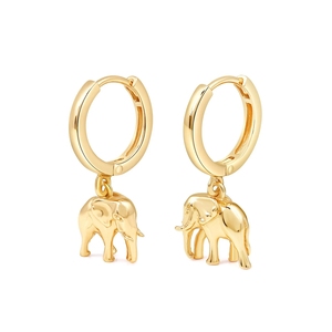 Bijoux Boucles <span class=keywords><strong>d</strong></span>'oreilles en <span class=keywords><strong>argent</strong></span> sterling 925 Fashion Plain Animal <span class=keywords><strong>Elephant</strong></span> Drop Hoop 2020 - Product Image 1