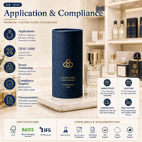 Tube en papier cylindrique biodégradable jetable sur mesure pour emballage cadeau de parfum, cosmétiques et huiles essentielles |   OEM ODM |   pour EUDR