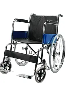 2023新设计更便宜的折叠钢手动标准轮椅轻便轻便老年人轮椅